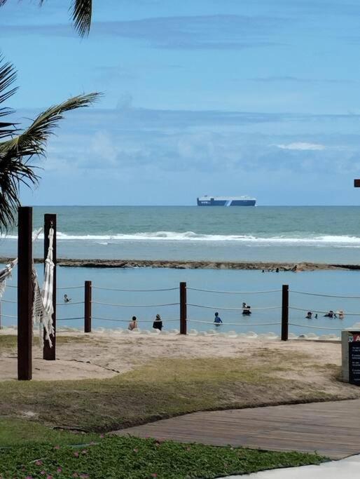 Apt Beira Mar Em Muro Alto Ao Lado Do Nanai Pôrto das Galinhas Exteriör bild