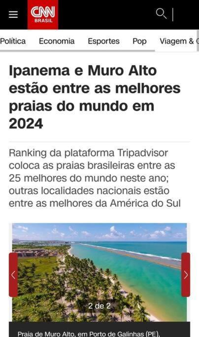 Apt Beira Mar Em Muro Alto Ao Lado Do Nanai Pôrto das Galinhas Exteriör bild